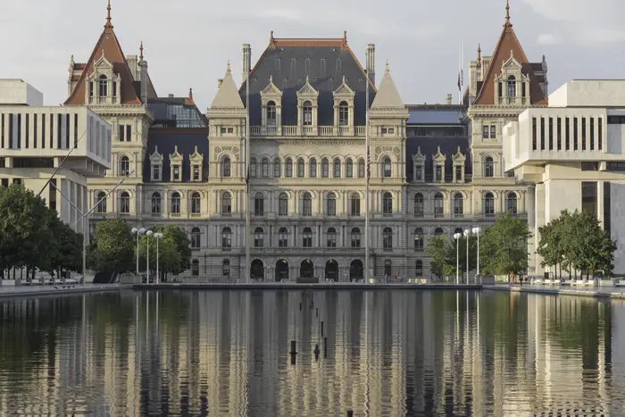 The state Capitol building in Albany.